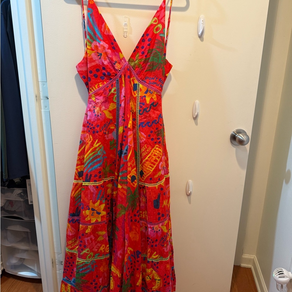 FARM Rio Colorful Abstract Maxi Dress